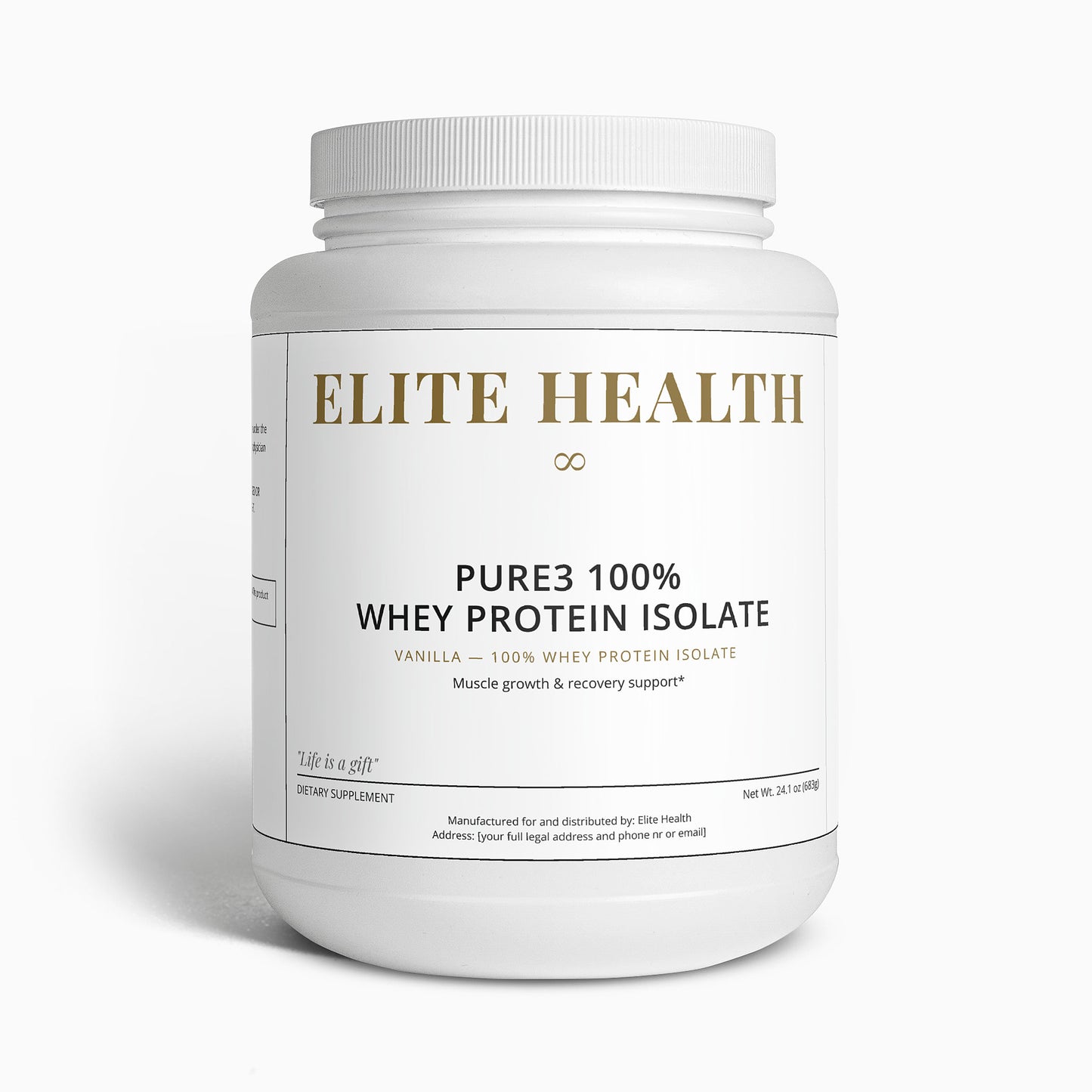 Pure3 100% Whey Protein Isolate (Vanilla)