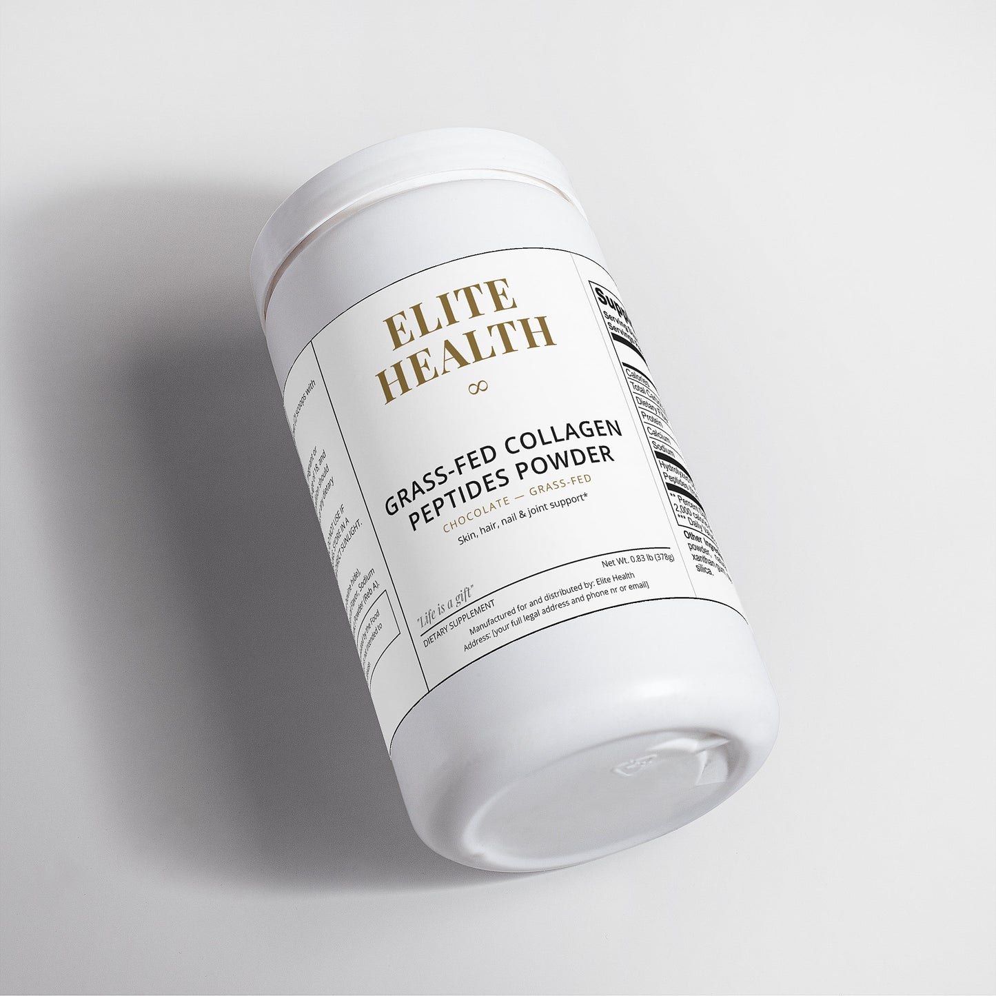 Grass-Fed Collagen Peptides Powder (Chocolate)