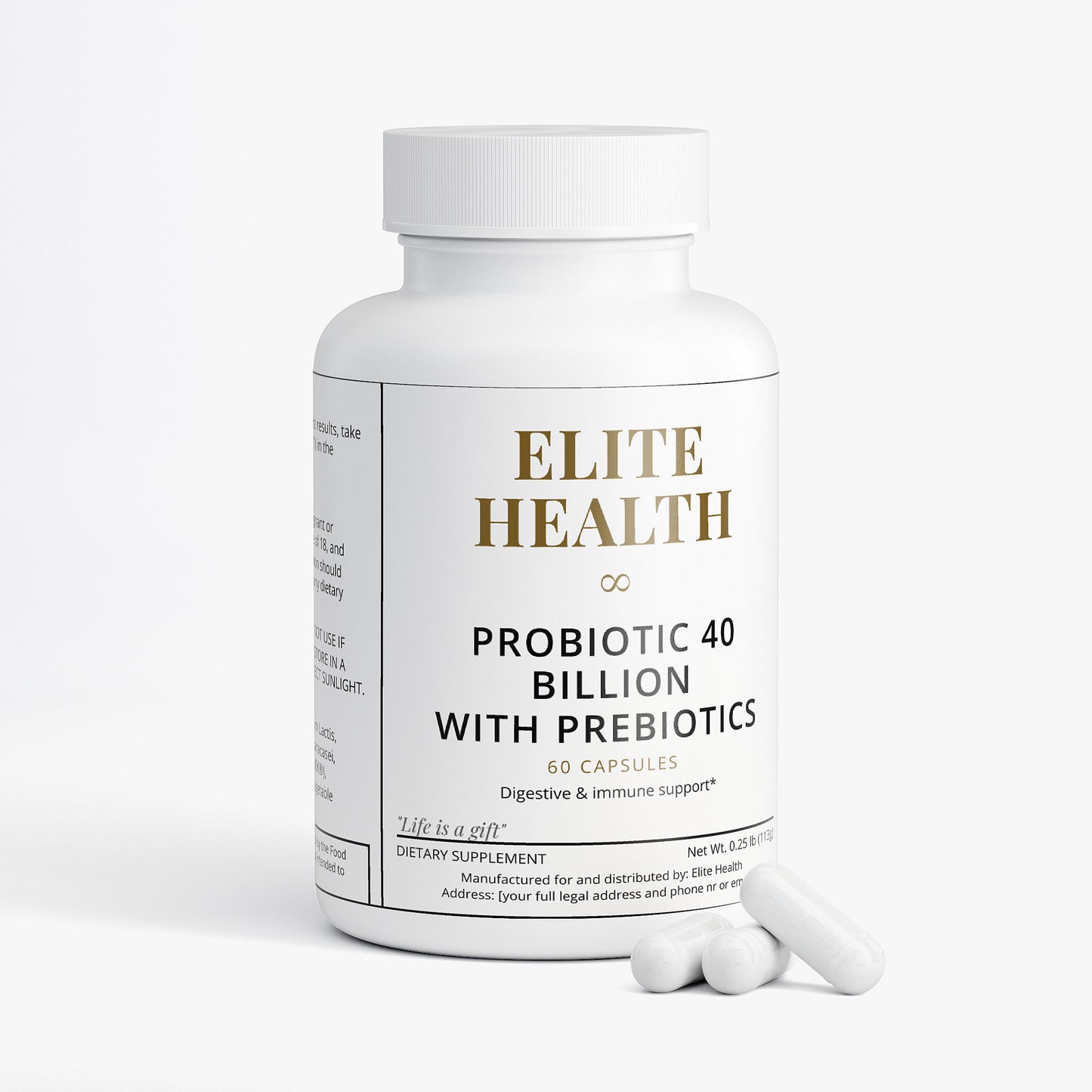 Probiotic 40 Billion with Prebiotics